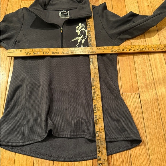 2014 Kerrits x Raulack collab Charcoal Quarter-Zip Tech equestrian horse - Picture 7 of 7